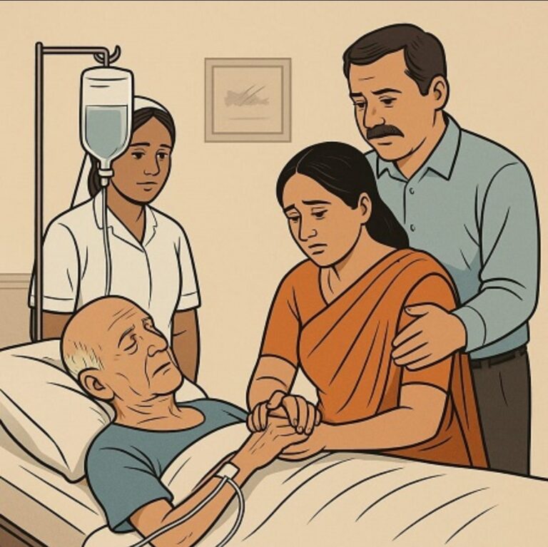 घर के बुजुर्ग के जीवन के अंतिम मोड़ पर भावनात्मक लगाव चाहते है! ICU नहीं