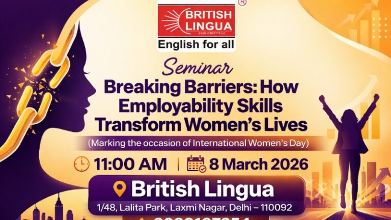 अंतरराष्ट्रीय महिला दिवस पर कल 8 मार्च को “ब्रिटिश लिंगुआ” आयोजित करेगा विशेष सेमिनार