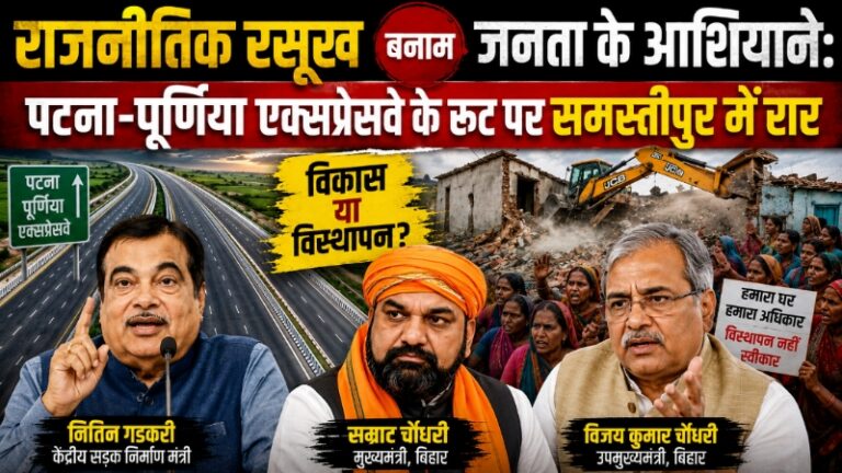 राजनीतिक रसूख बनाम जनता के आशियाने: पटना-पूर्णिया एक्सप्रेसवे के रूट पर समस्तीपुर में रार