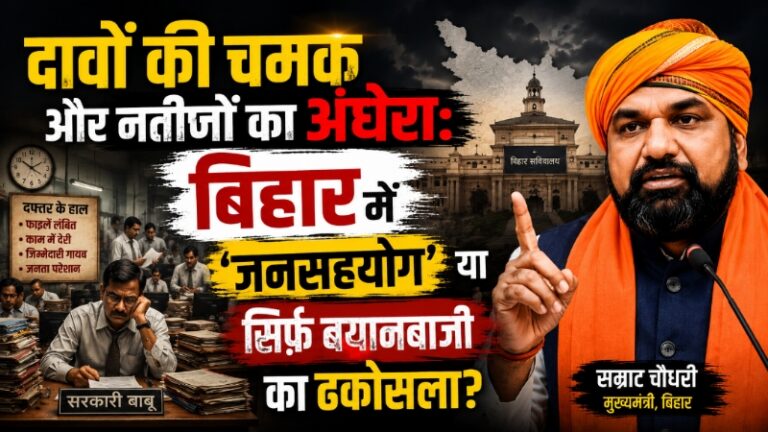 बिहार में ‘जनसहयोग’ या सिर्फ बयानबाजी का ढकोसला? दावों की चमक और नतीजों का अंधेरा: