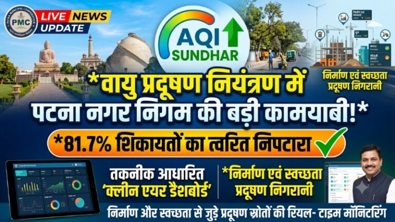 वायु प्रदूषण नियंत्रण में पटना नगर निगम की बड़ी कामयाबी; 81.7% शिकायतों का हुआ त्वरित निपटारा