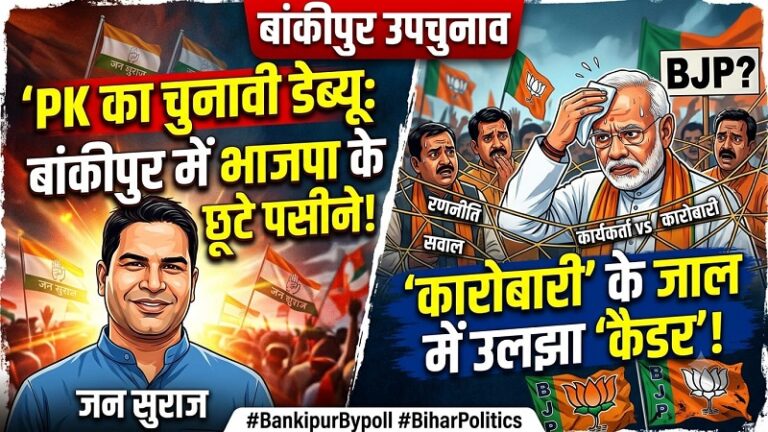 PK का चुनावी डेब्यू: बांकीपुर में भाजपा के छूटे पसीने, ‘कारोबारी’ के जाल में उलझा ‘कैडर’!